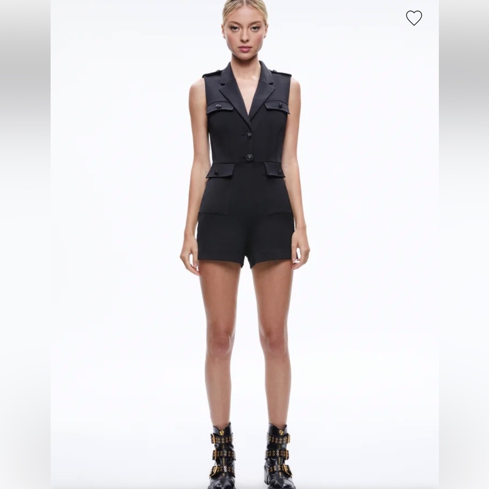 ALICE + OLIVIA - PHILLIS UTILITY SLVLESS ROMPER